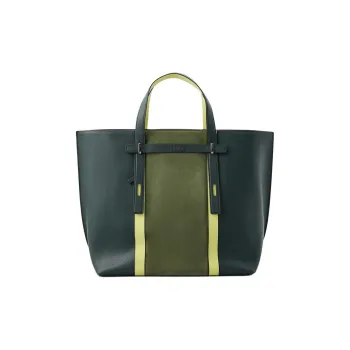 Furla Genuine Leather Tote Bag Shopping Bag Handbags Men's Green