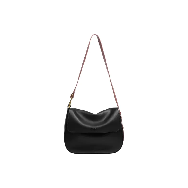 Tanita West Cow Leather Tote Bag Shopping Bag Shoulder Bag Crossbody Bag Large Size Women's Black-0