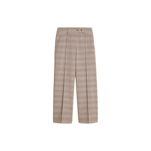 HOLZWEILER Suit Trousers Women's Beige Plaid