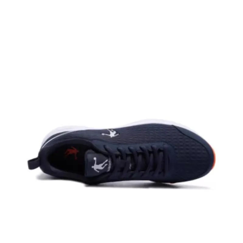 QIAODAN Cushioned Wear Resistant Coverage Low Top Running Shoes Men's Black Blue-2