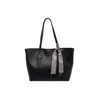 Morellybear PU Tote Bag Shopping Bag Shoulder Bag For Class Regular Women's Black/Coffee/Brown/Khaki