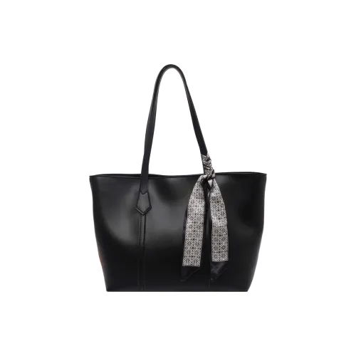 Morellybear PU Tote Bag Shopping Bag Shoulder Bag For Class Regular Women's Black/Coffee/Brown/Khaki
