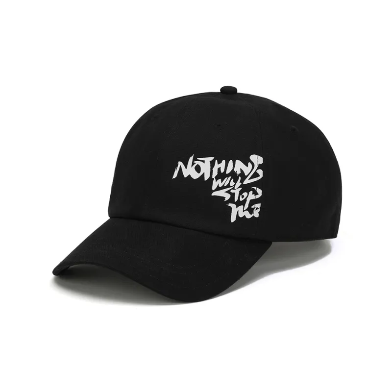 LiNing Cotton Polyester Baseball Caps Unisex Black/White/White All Over Print-0