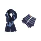 Blue Scarf+Navy Blue Glove