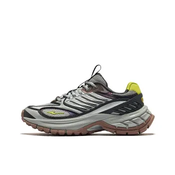 Erke Goose Feather Cushioning Wear Resistant Low Top Casual Shoes Women's Recycling Gray Right Black