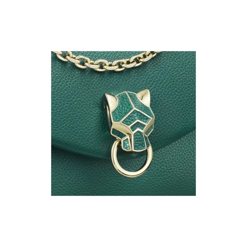 CARTIER Panthère De Cartier Calfskin Shoulder Bag, Crossbody Bag Mini Women's Bright Green-1