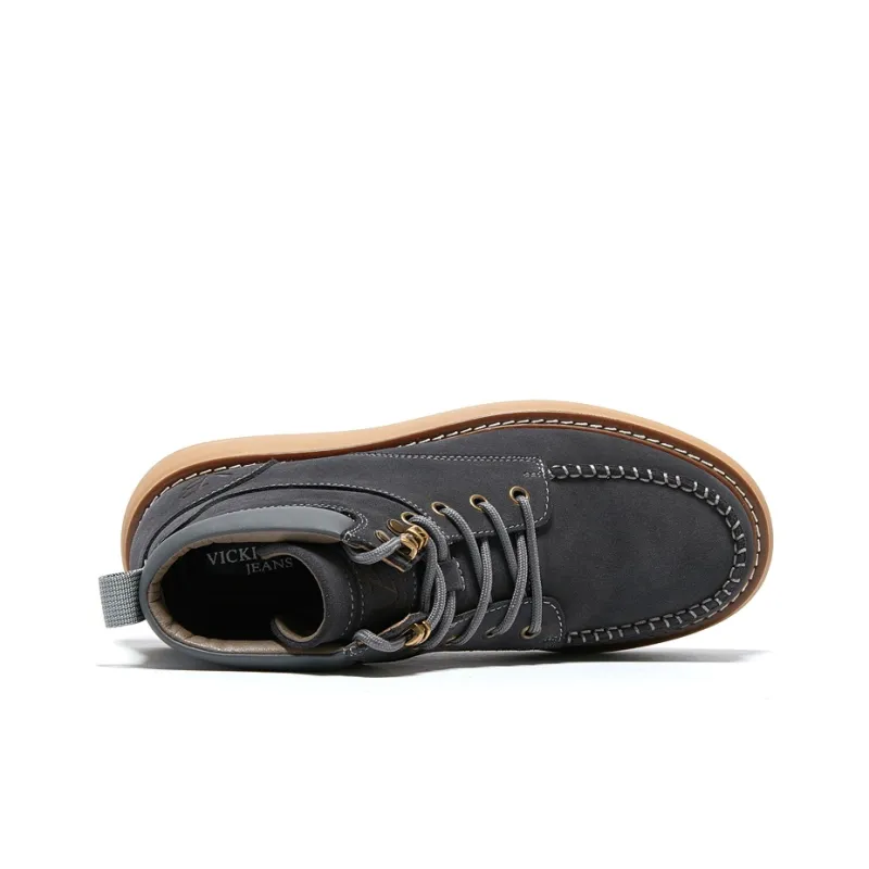 VICKI BROWN Jeans Wear-Resistant Mid-Top Casual Shoes Unisex-2