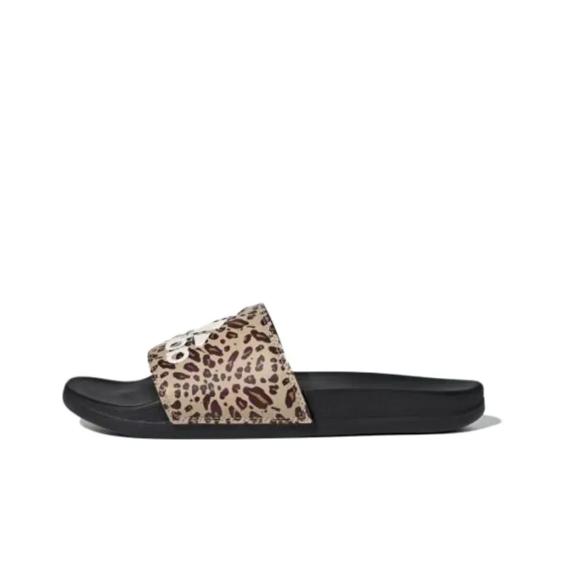 Adidas Adilette Comfort Slides Core Black Off White Magic Beige Women's-0