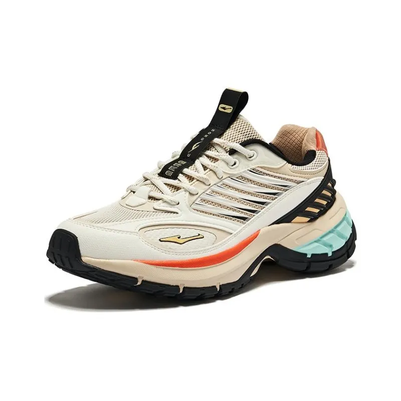 Erke Goose Feather Cushioning Wear Resistant Low Top Casual Shoes Men's White-2