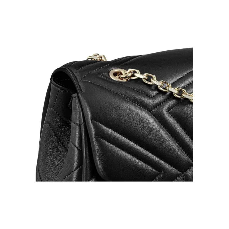 CARTIER Panthère De Cartier Calfskin Shoulder Bag, Crossbody Bag Trumpets Women's Black-5