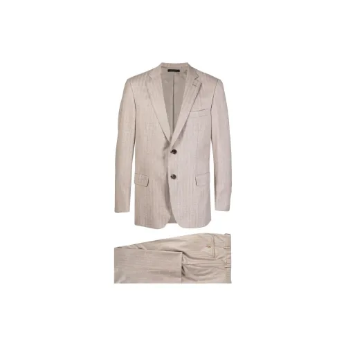 Brioni Business Suits Men Taupe