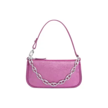 By Far Mini Rachel Cow Leather Handbag Shoulder Bag Women's Fuchsia