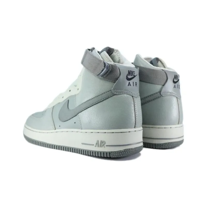 Nike Air Force 1 Gray One Cushioning, Wear Resistant High Top Skateboard Shoes Unisex Medium Gray-3