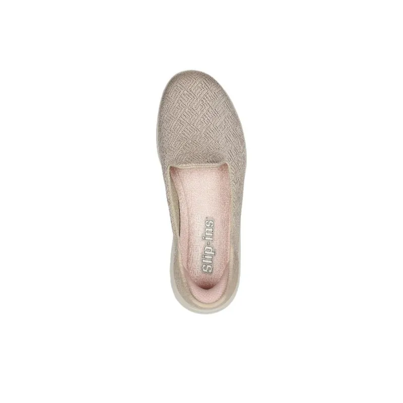 Skechers On The GO Fle Cushioning Abrasion Resistant Breathable Low Top Casual Shoes Women's Taupe-3