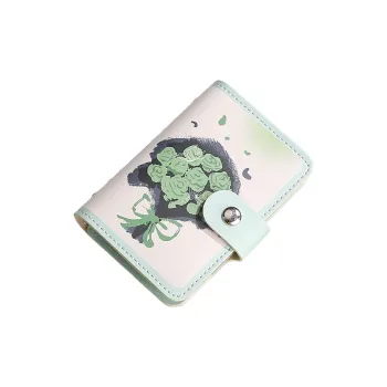 OUZIHUANG Pu Wallet, Card Holder Mini Women's Green