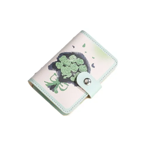 OUZIHUANG Pu Wallet, Card Holder Mini Women's Green