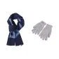 Blue Scarf+Gray Glove