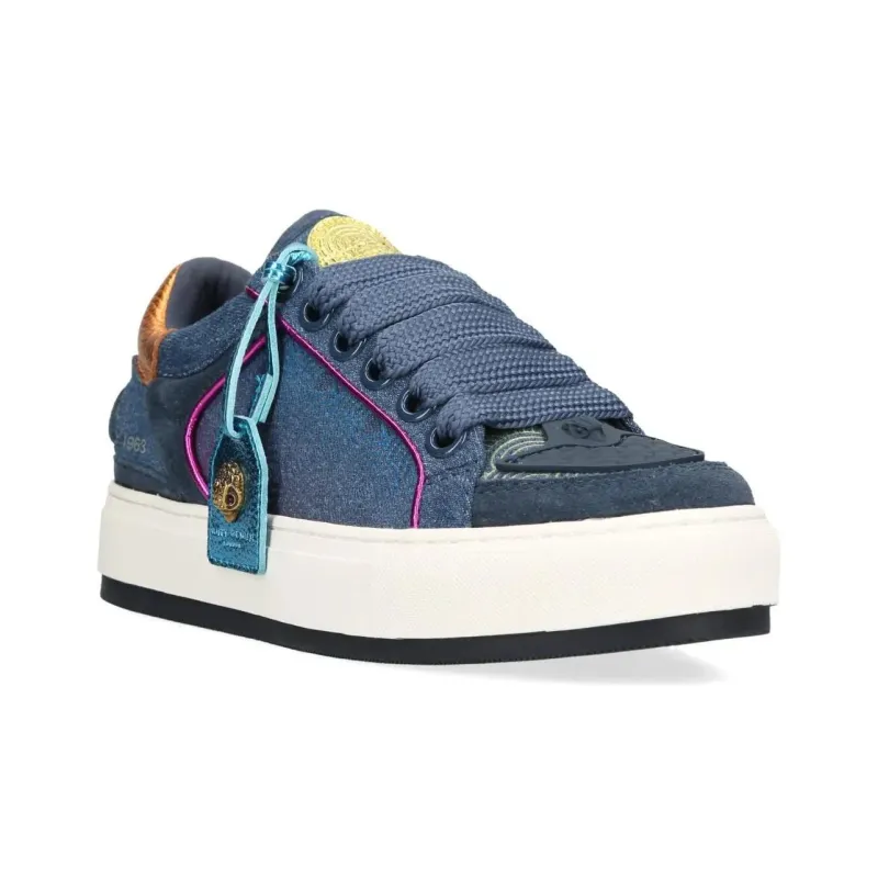 Kurt Geiger London Slip-Resistant Low-Top Skateboard Shoes Women's Blue-2