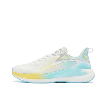 QIAODAN No Fear Of SE Durable Breathable Low Top Running Shoes Men's White Blue Yellow