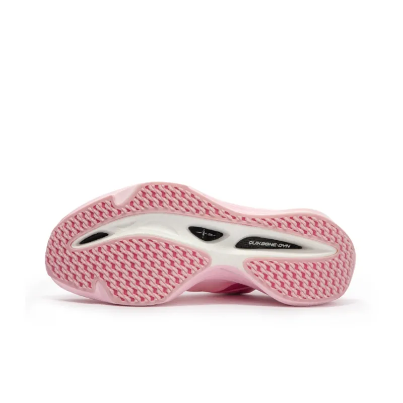 361° Fly Burn 3 Wear-Resistant Lightweight Rebound Low-Top Full-Length Carbon Plate Running Shoes Unisex White Pink-4
