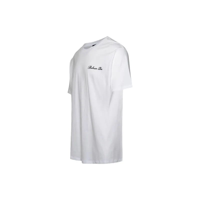 BALMAIN Logo Embroidered Crewneck T Shirt-2