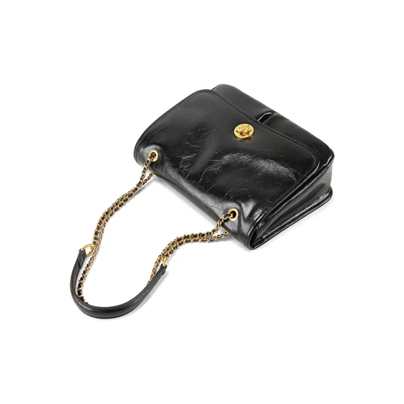 Teenmix Cow Leather Underarm Crossbody Bag, Shoulder Bag Tote Medium Size Women's Yellow Brown/Black/Olive Green-9