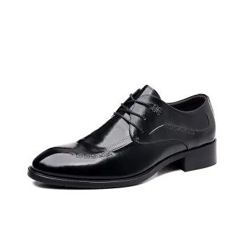 GZZ Dress Shoes Men Low-Top Black