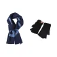 Blue Scarf+Black Glove