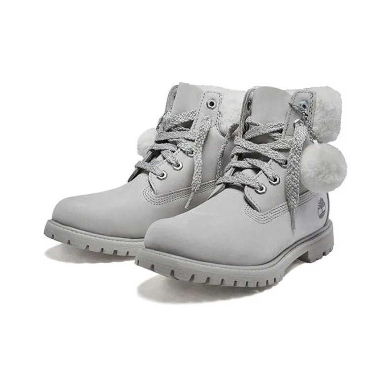 Timberland 6 Inch Shearling Premium Boots 'Beige' Women's-2