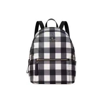 Kate Spade Chelsea Recycled Polyester Backpack Large Size Unisex Black & White