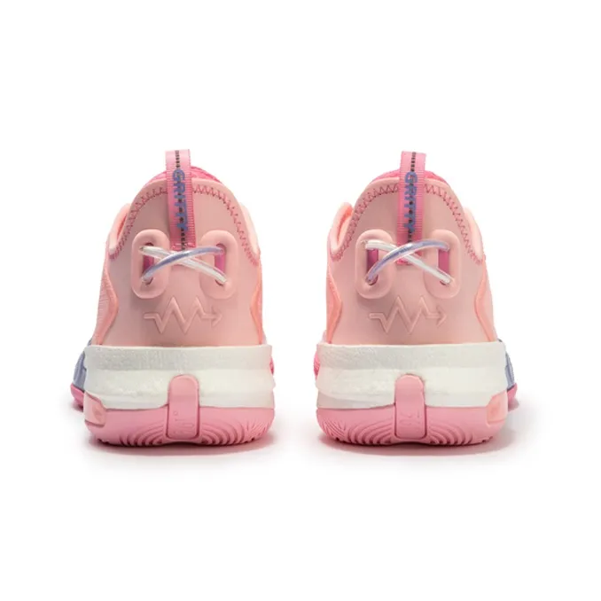 361° Basketball Shoes Men Low Top Fluorescent Wax Powder/Bubble Gum Pink-3