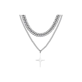 Asia Star Titanium Steel Necklaces Unisex