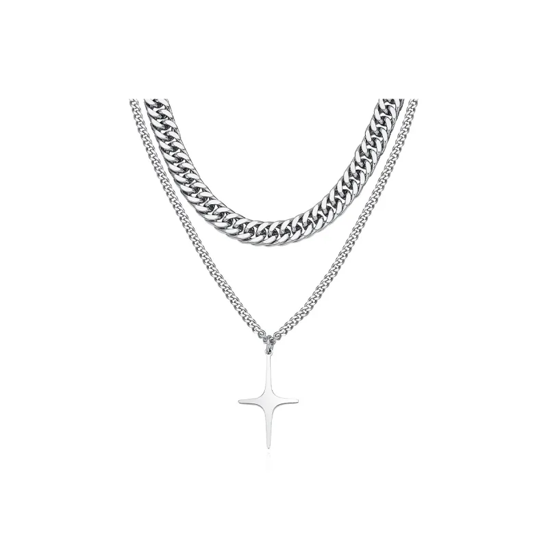 Asia Star Titanium Steel Necklaces Unisex-0