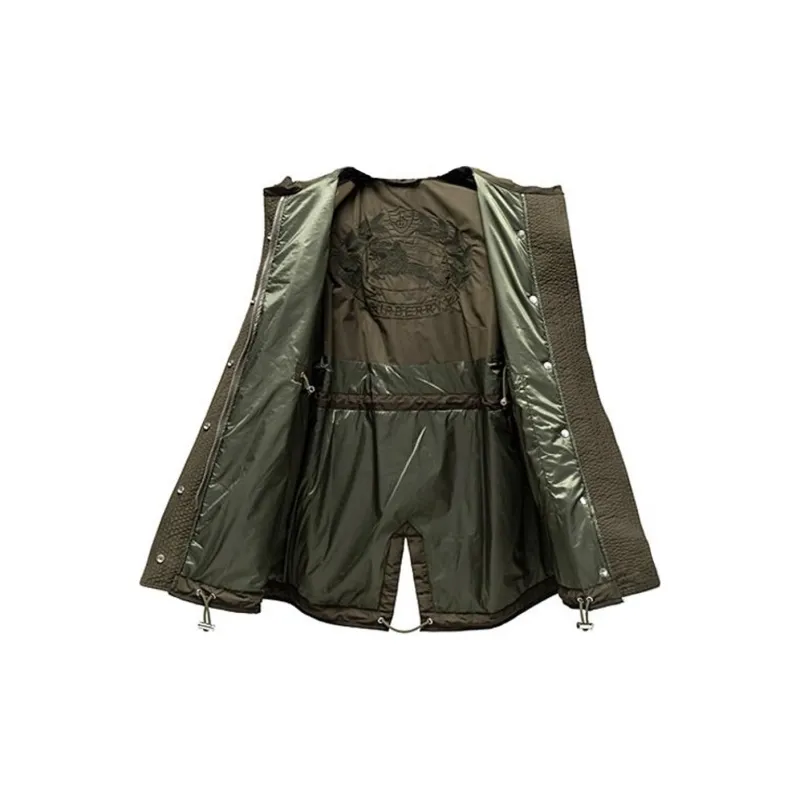 Burberry Coats Women's Dark Olive-2