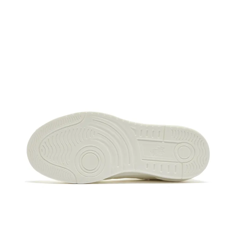 QIAODAN Lightweight Low Top Skateboard Shoes Men's White Green-4