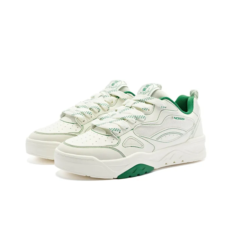 QIAODAN Sea Salt 1.0 Skateboard Shoes Women's Low Top White Green-2