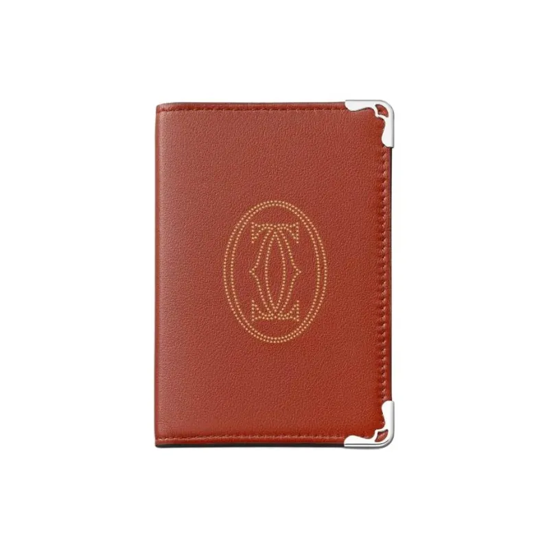 CARTIER Must De Cartier Calfskin Wallet Women's Terracotta-0