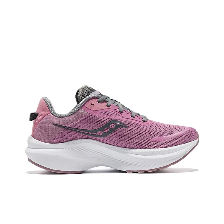 Saucony Axon 3 Breathable Cushioning Low Top Casual Running Shoes Women's Pink-1