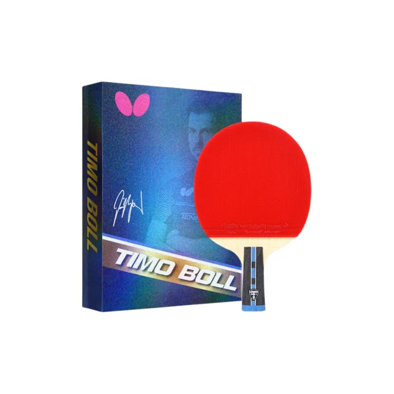 Butterfly Ping Pong Paddles Unisex All Wood With Carbon Fiber Black/Red-5
