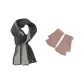 Gray Scarf+Khaki Glove