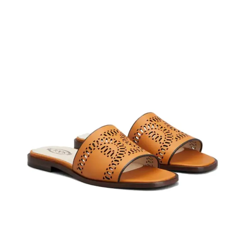 TOD'S Laser-cut Leather Sandals-1