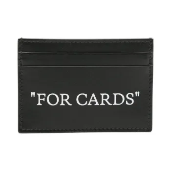 OFF WHITE Quote Motif Open Top Cardholder