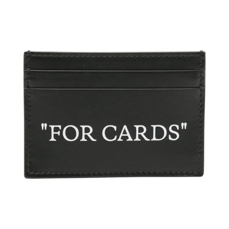 OFF WHITE Quote Motif Open Top Cardholder-0