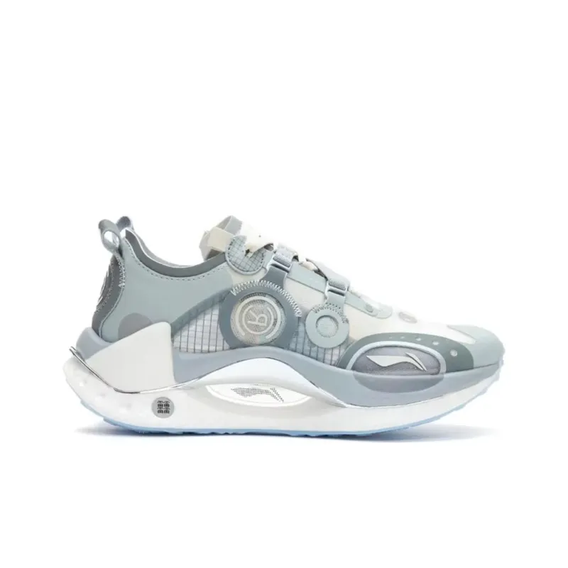 LiNing Jueying CRC 䨻 Durable Breathable Low Top Running Shoes Men's Gray White-1