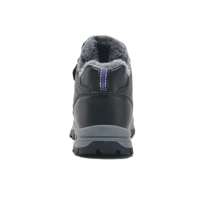 Binary Slip Resistant, Abrasion Resistant, Height Adjustable, Thermal High Top Casual Shoes Women's Black Purple-3