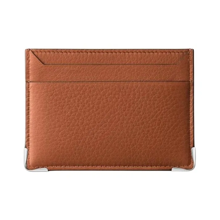 CARTIER Must De Cartier Calfskin Card Clip Card Holder Women's Brown-1