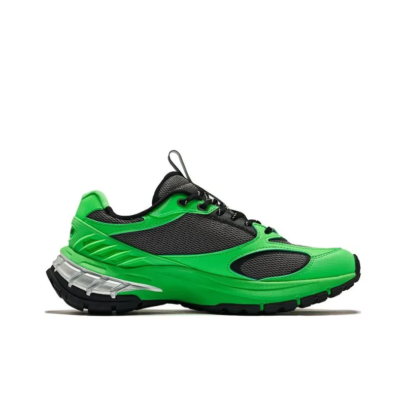 Erke Goose Feather Cushioning Wear Resistant Low Top Casual Shoes Men's Green-1