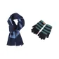 Blue Scarf+Black Green Glove
