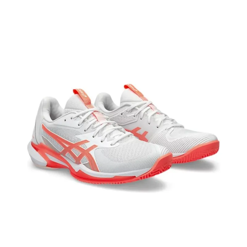 Asics Solution Speed Ff 3 Clay White Sun Coral Women's-2