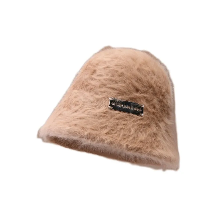 EEEENO Imitation Rabbit Fur Blend Bucket Hats Women's-13